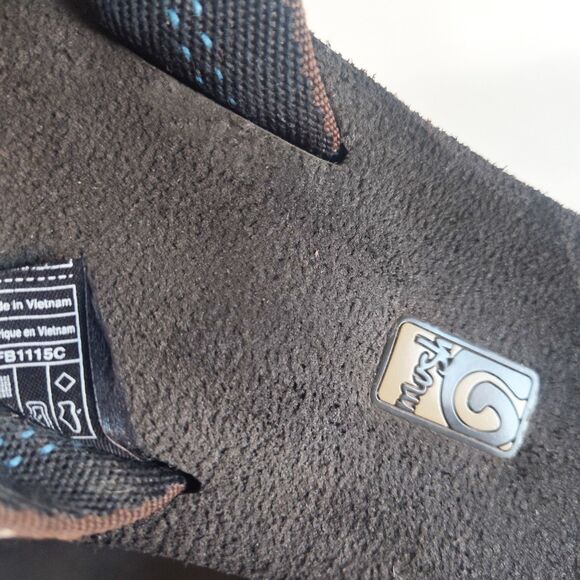 Teva Flip Flops Mens Brown 9 Plaid Mush II Original Sandal Lightweight Quick Dry - Picture 9 of 11